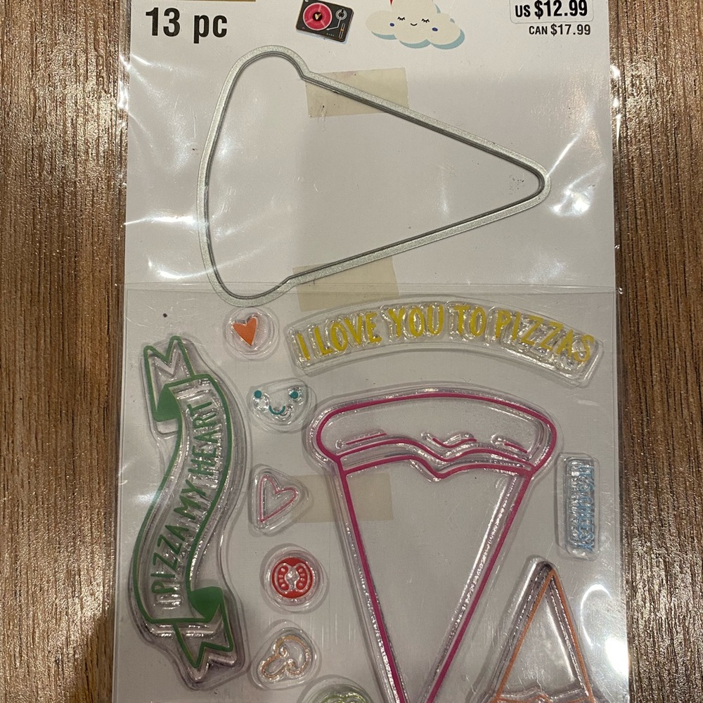 Photopolymer pizza stamp set. New!